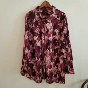 Talbots roll sleeve blouse